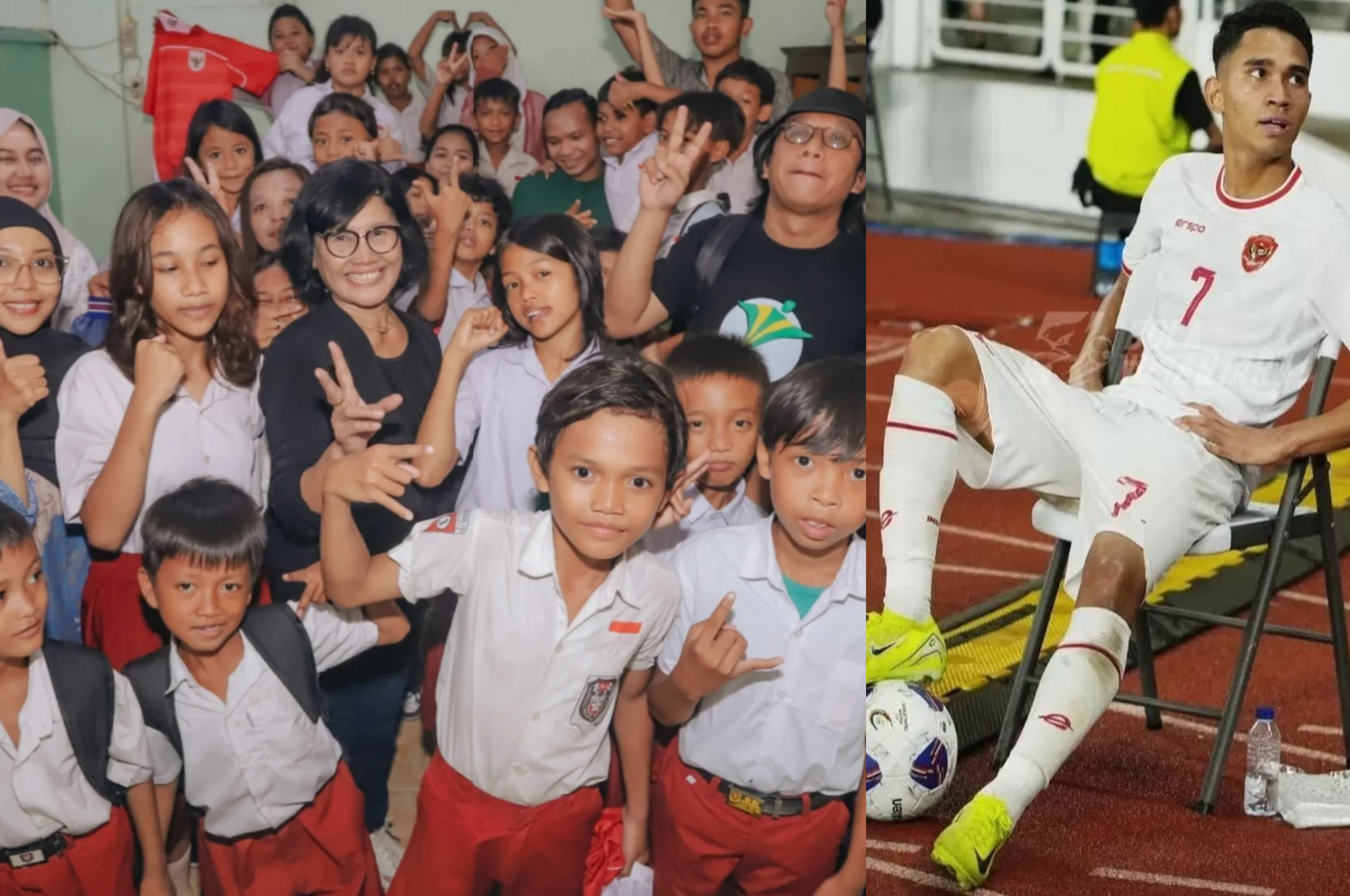 Sebagian Besar Hasil Lelang Jersey Ikonik Milik Marselino Ferdinan Digunakan Untuk Renovasi Sebuah Sekolah Dasar