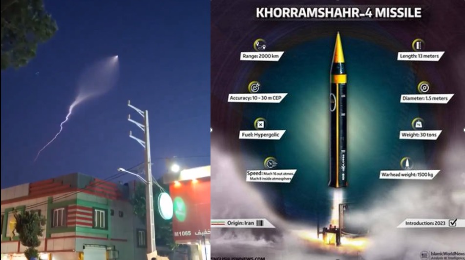 Penampakn Misil balistik Khorramshahr-4 Iran