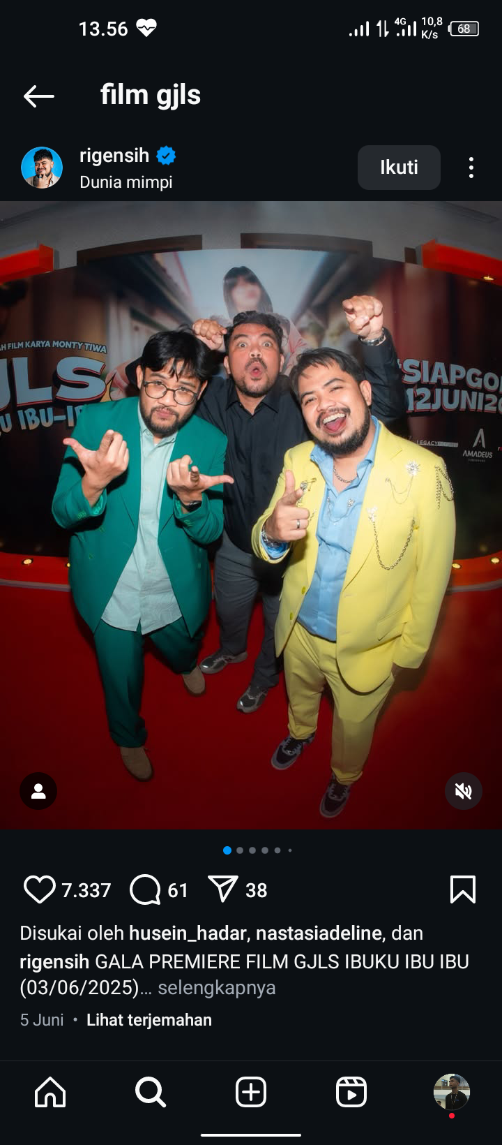 Hifdzi, Rispo, dan Rigen para pemeran dalam film GJLS: Ibuku Ibu Ibu