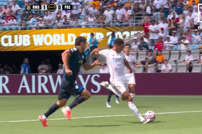Tendangan Jude Bellingham membuka keunggulan Madrid atas Pachuca.
