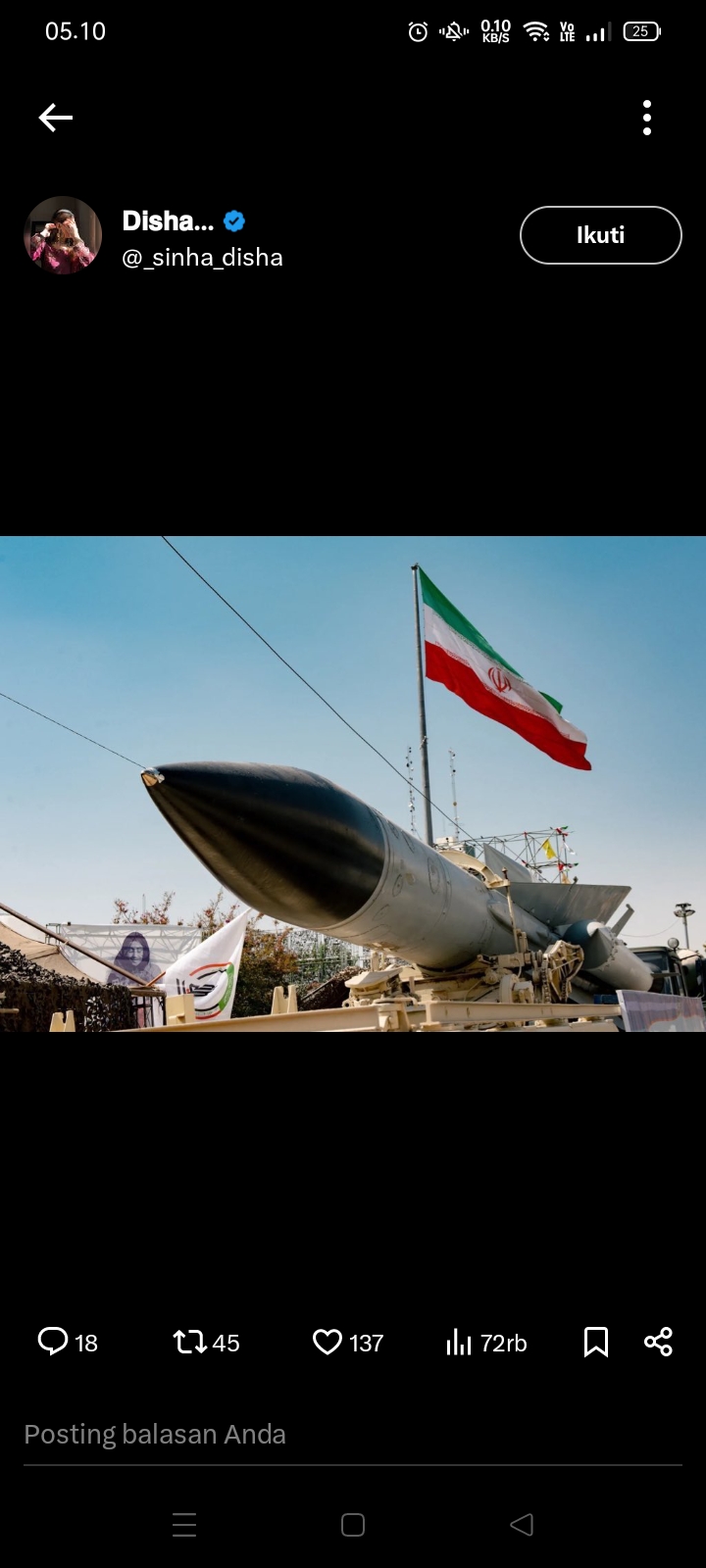 Iran nyatakan bahwa perang telah resmi dimulai dan mengancam bahwa semua warga AS di kawasan Timteng menjadi target sah