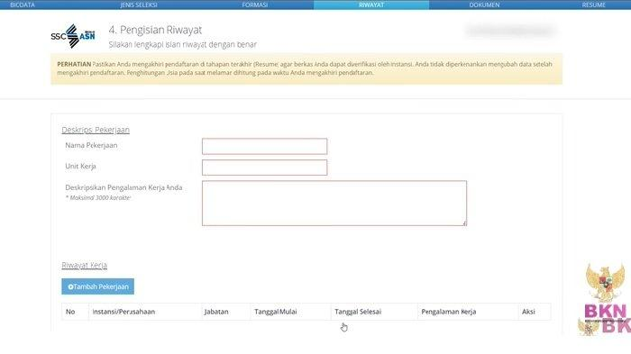 Cara pengisian daftar riwayat hidup
