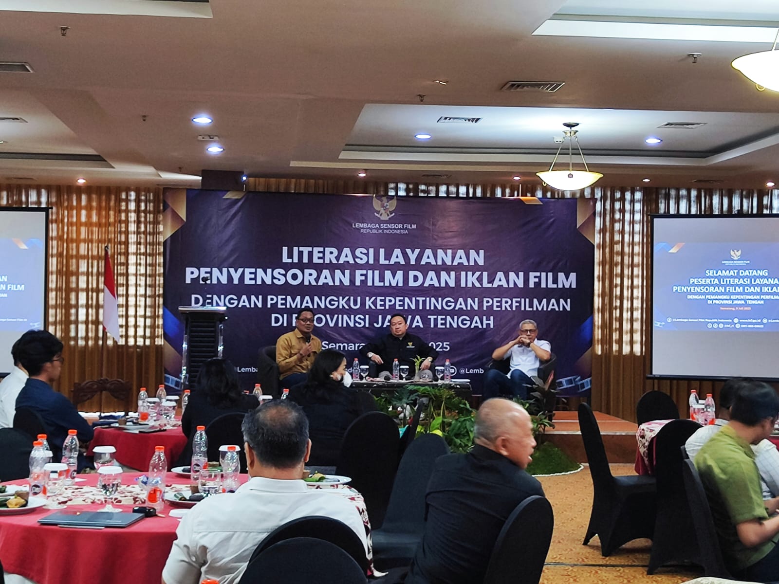 Kegiatan Literasi Layanan Penyensoran Film dan Iklam Film dengan Pemangku Kepentingan Perfilman Provinsi Jawa Tengah di Hotel Horison Ultima, Rabu (9/7).