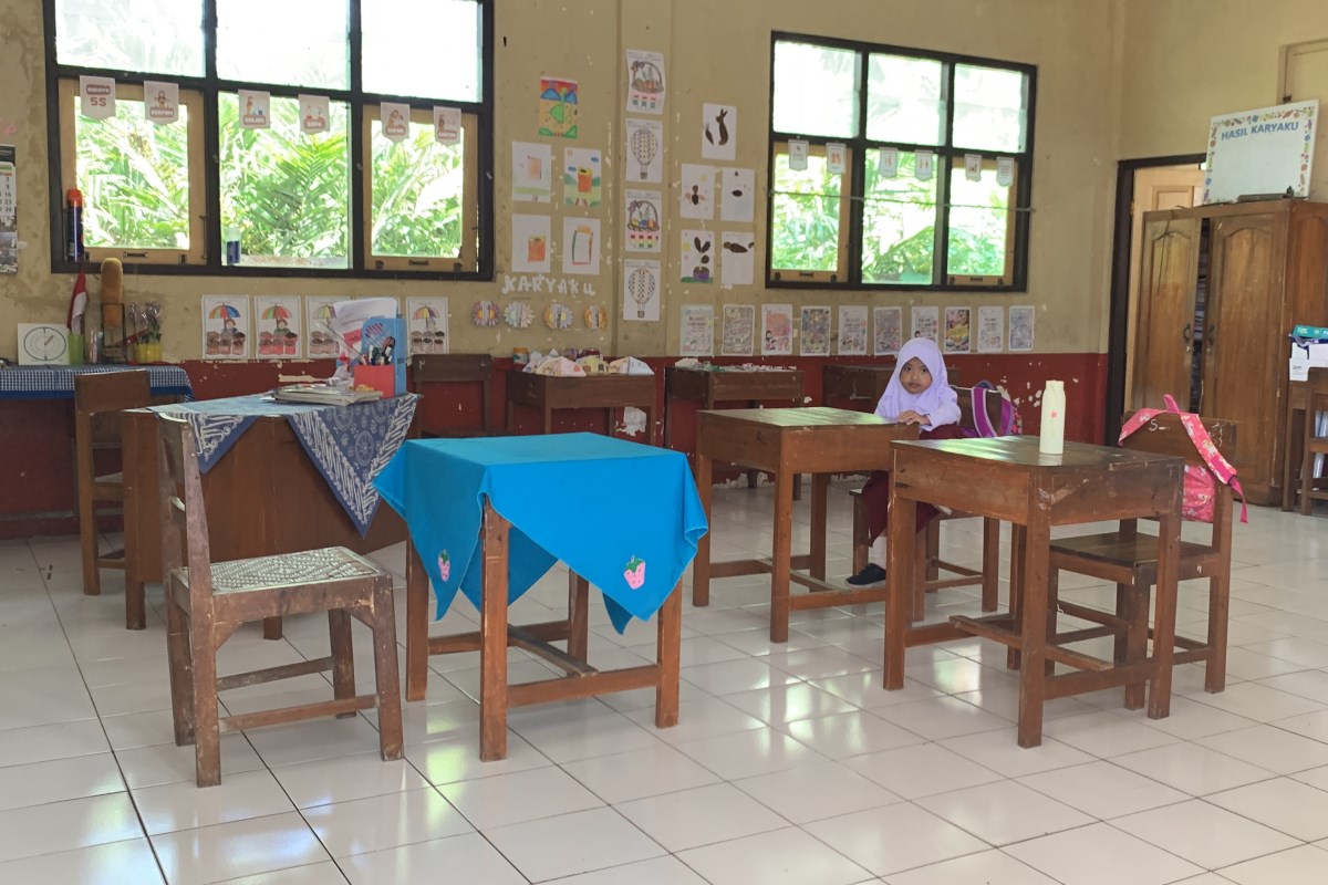 Suasana pembelajaran di ruang kelas 1 SD Negeri Butuh, Kecamatan Temanggung, Selasa (15/7/2025). DEVI KHOFIFATUR RIZQI/ JAWA POS RADAR SEMARANG