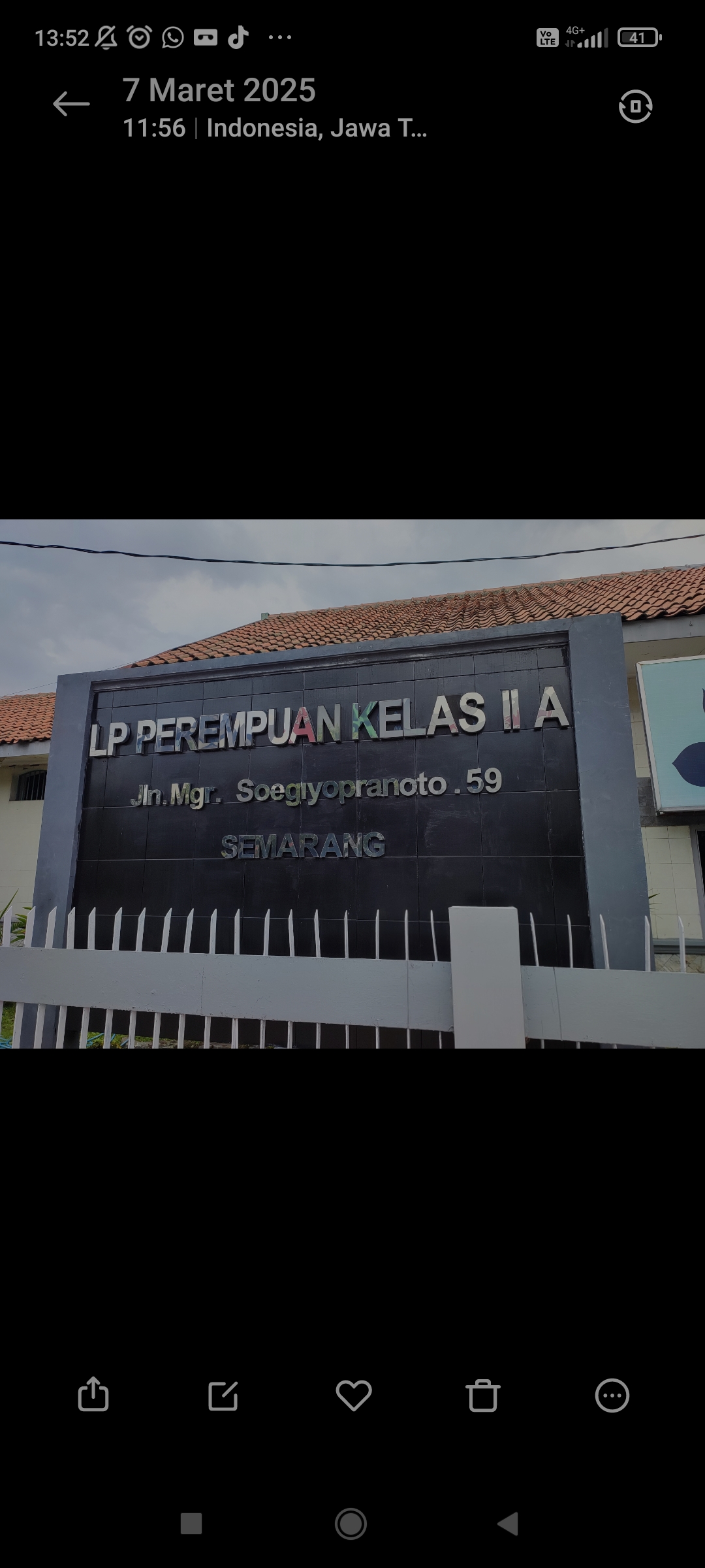 Lapas Perempuan Kelas II A Semarang, salah satu lapas cagar budaya di Jateng yang usulkan relokasi
