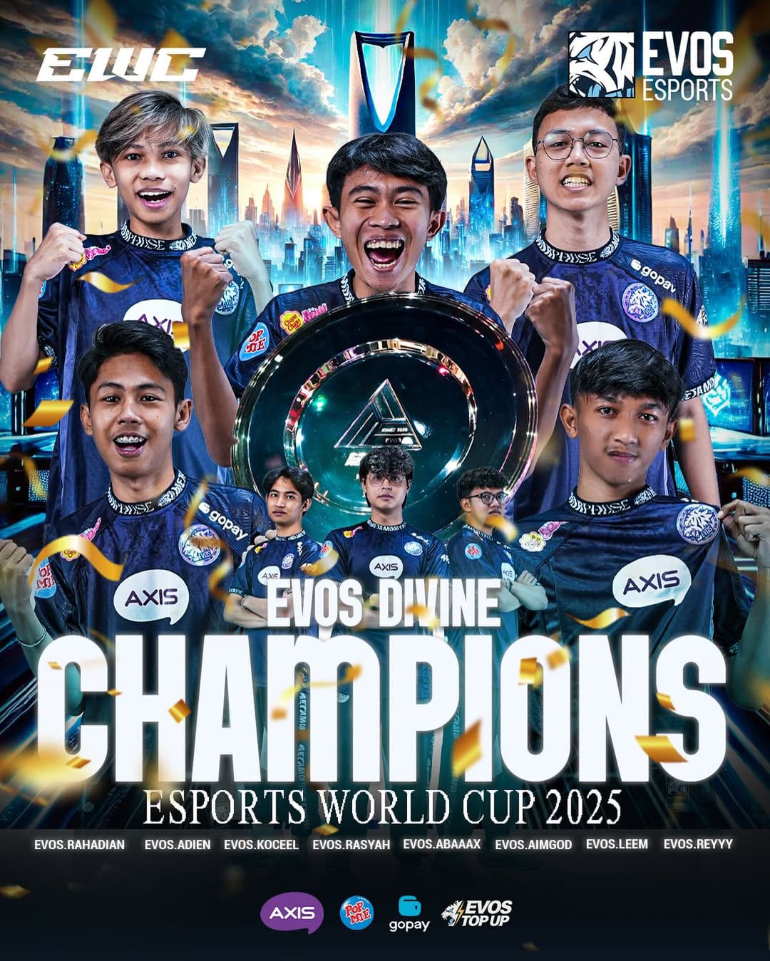 Evos Divine juara EWC Free Fire 2025 di Riadh Arab Saudi
