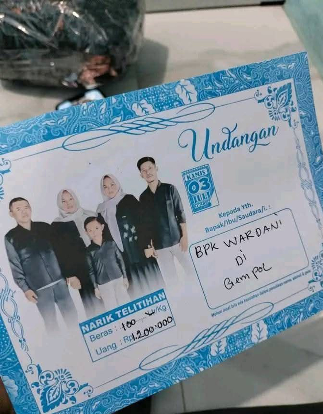 Kondangan Kena Pajak
