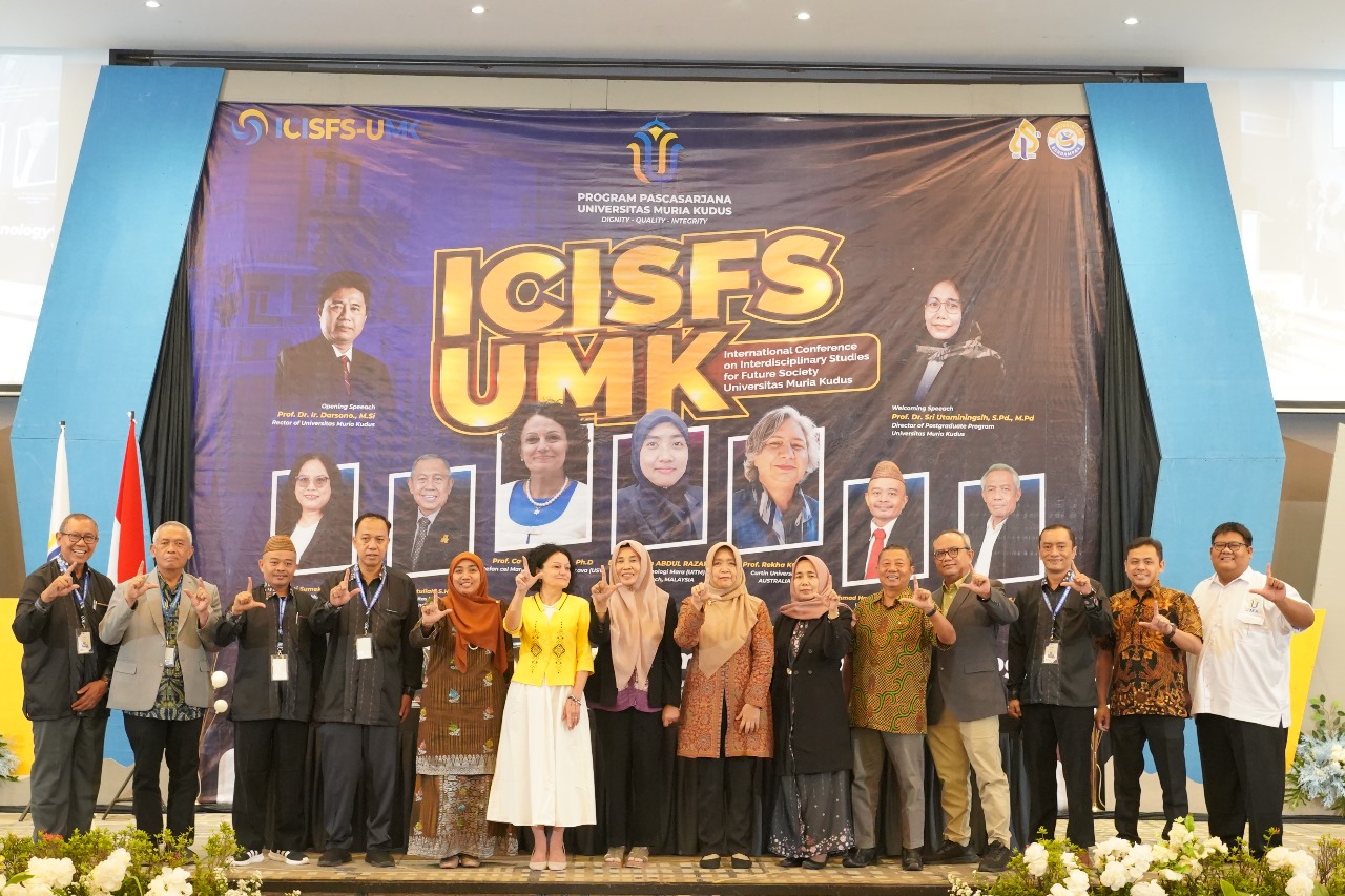 Para pembicara International Conference on Interdisciplinary Studies for Future Society (ICISFS) yang digelar Universitas Muria Kudus, Sabtu (26/7/2025).