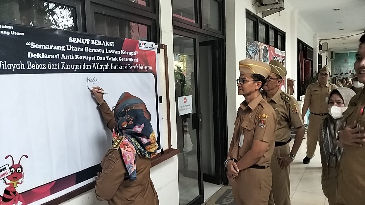 DEKLARASI: Para pejabat Semarang Utara deklarasi