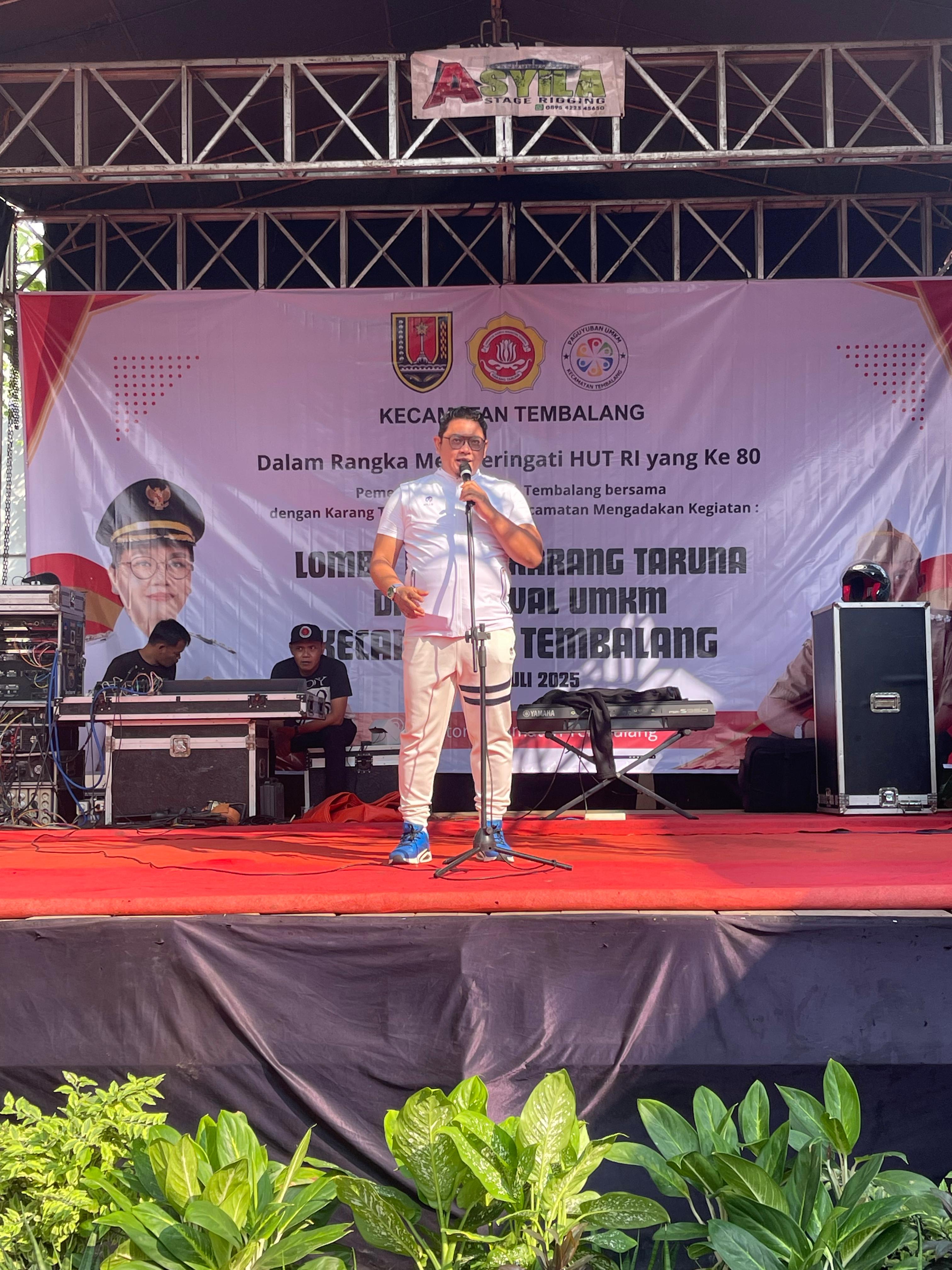 Ketua Karang Taruna Kota Semarang, H Suragah Rambing saat sambutan.