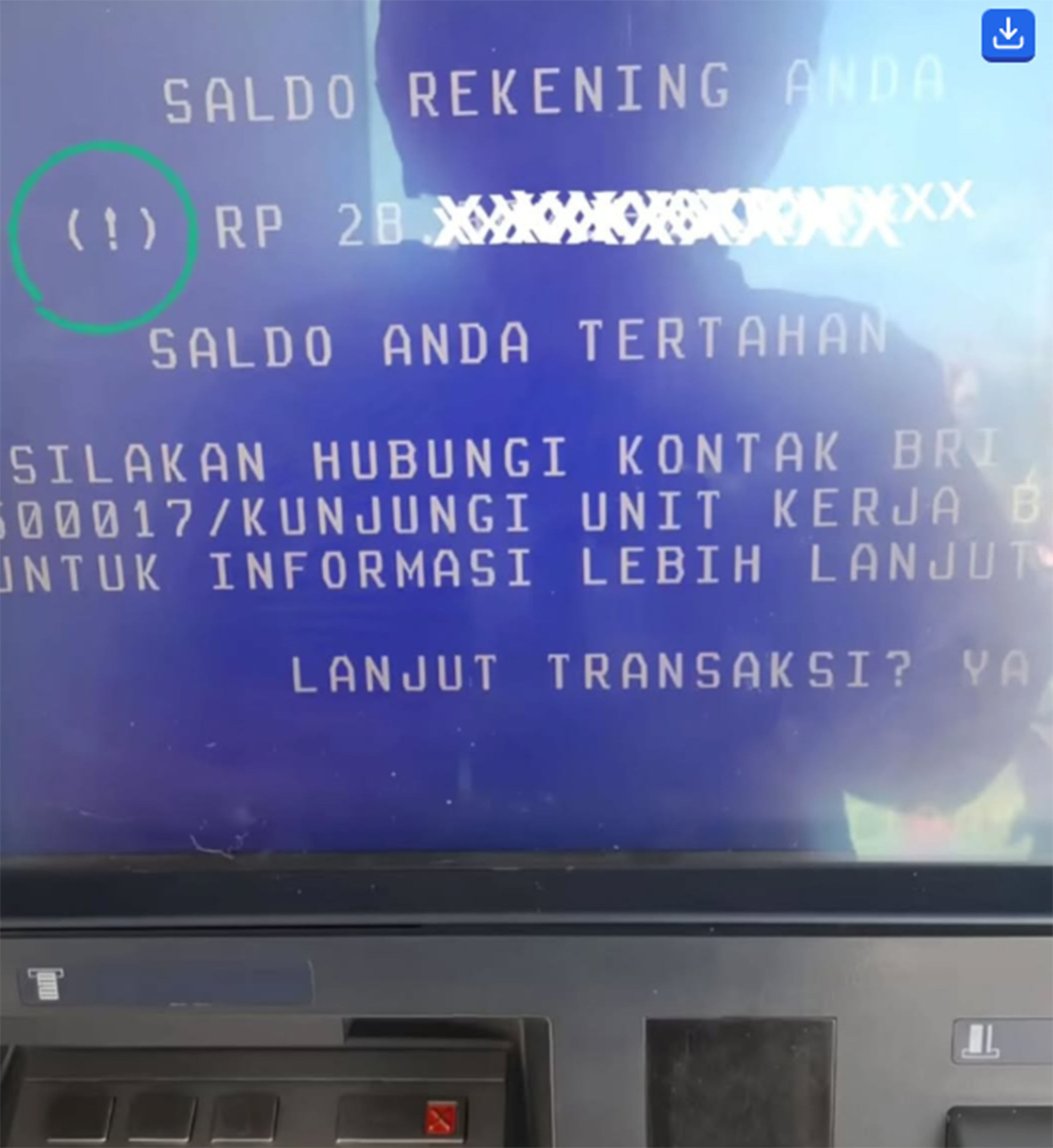 Salah satu warganet memperlihatkan rekeningnya yang diblokir oleh PPATK.