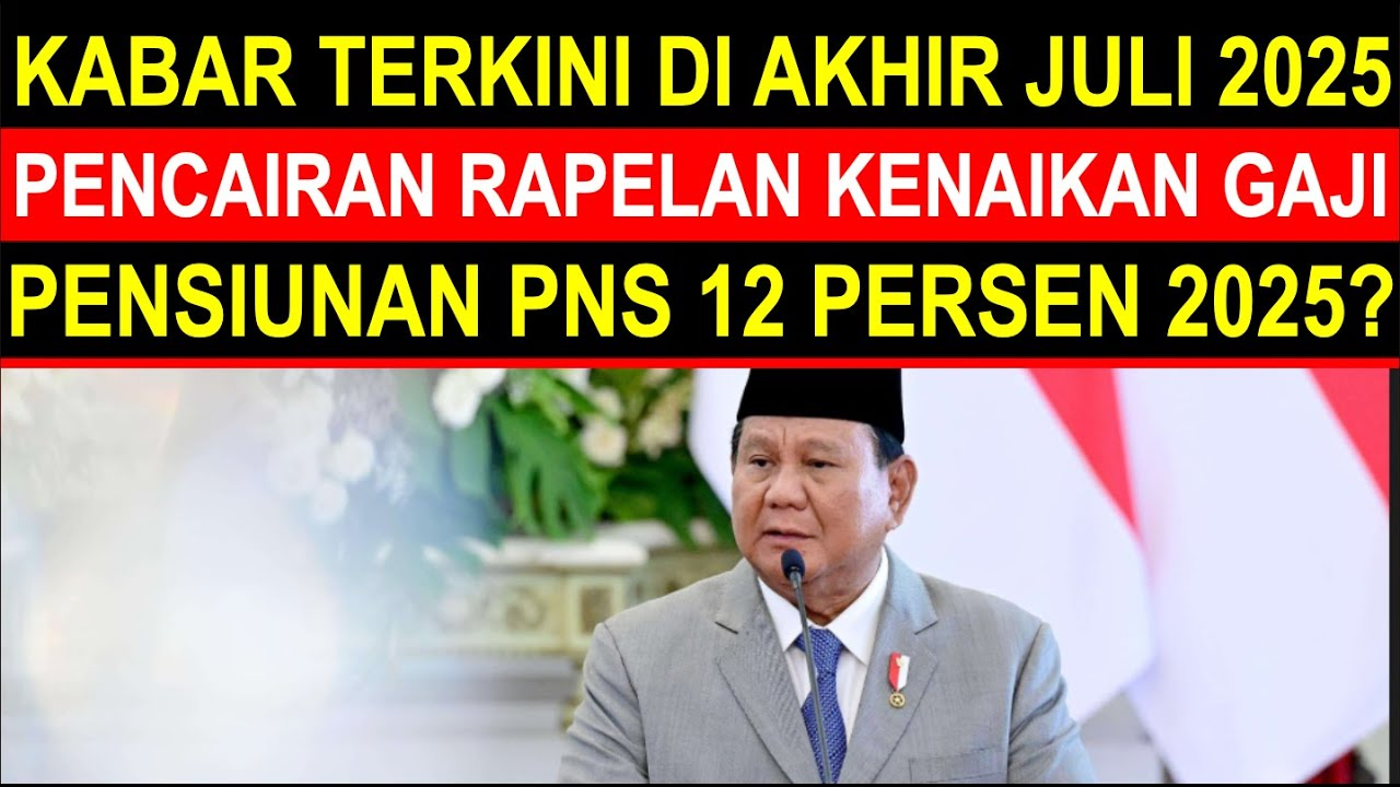Gaji pensiunan PNS di kabarkan bakal naik 12 persen.
