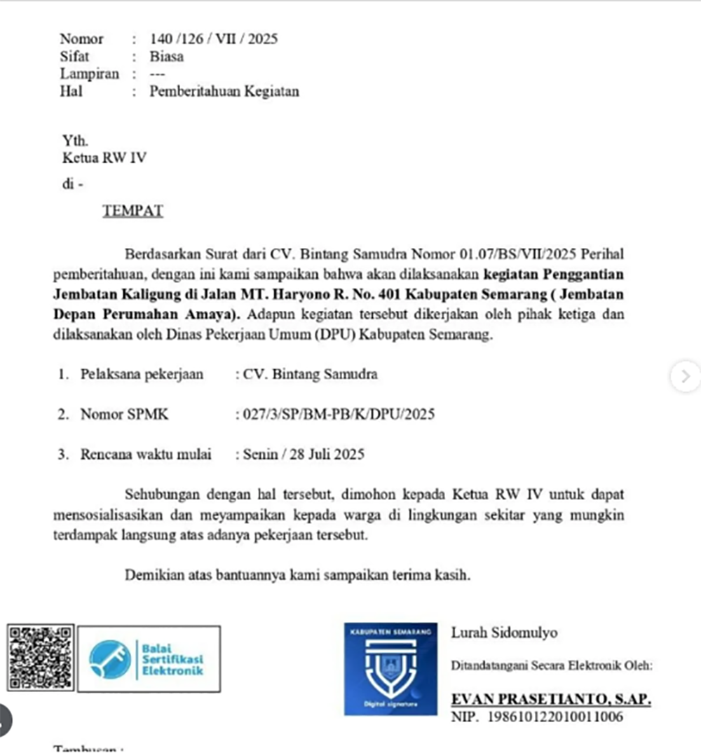 Proyek Jembatan Kaligung