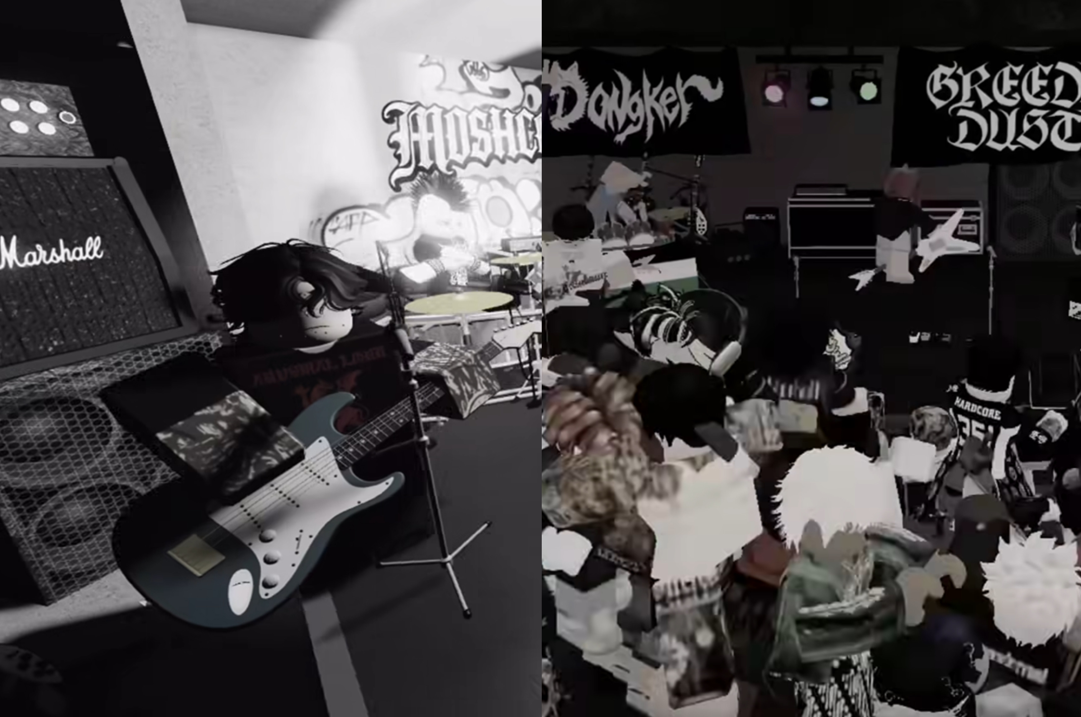 Gigs hardcore virtual dalam Moshcorblox