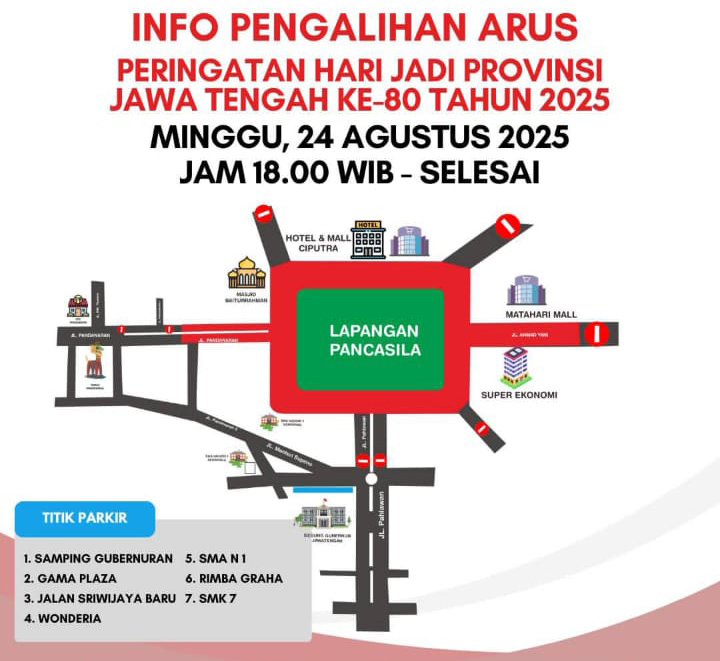 Gratis Konser Gigi dan Setia Band di Semarang Hindari Jalan Ini Kalau Tidak Mau Kejebak Macet Ada Pengalihan Arus