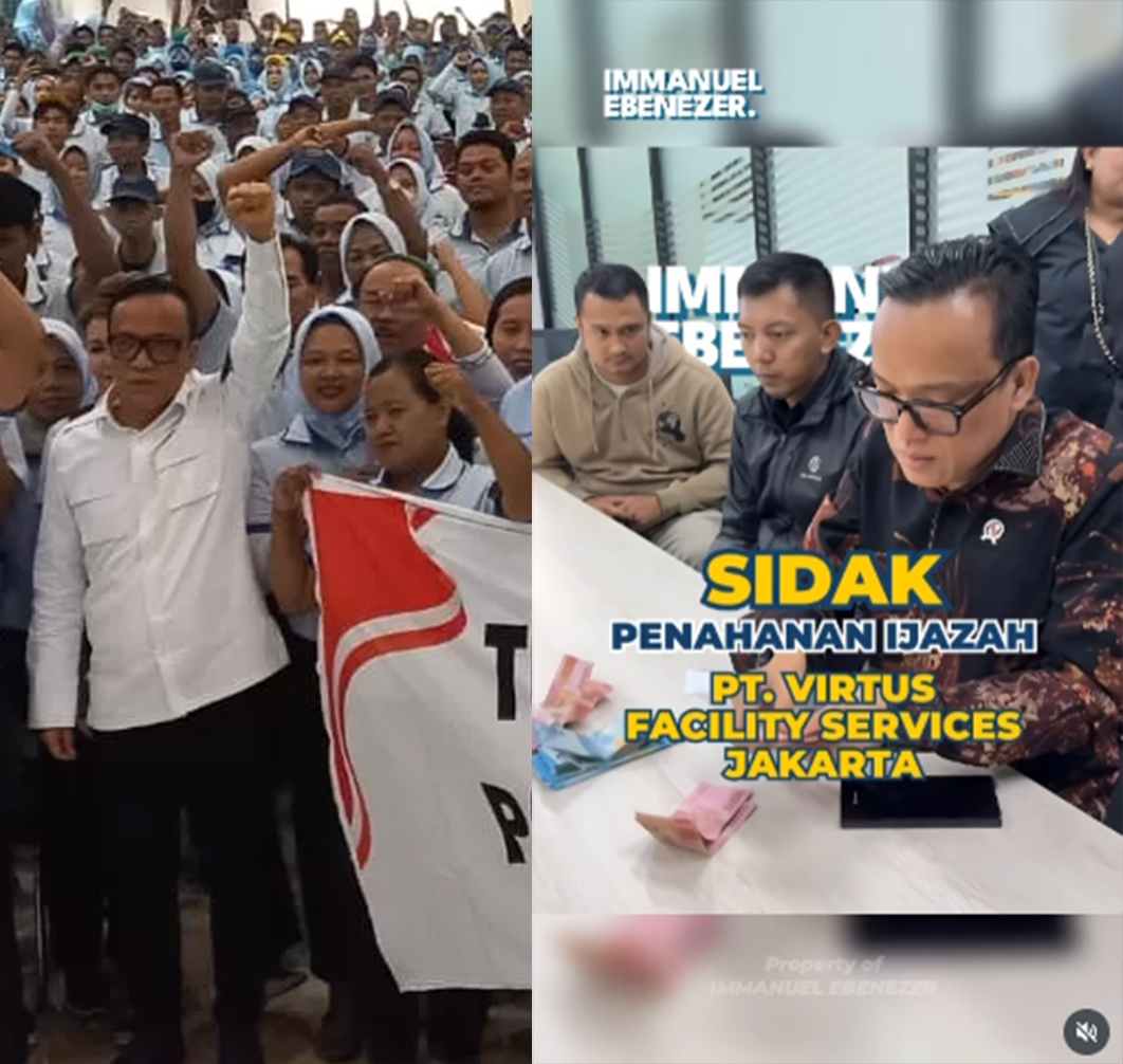 Immanuel Ebenezer  ketika di PT Sritex dan sidak.