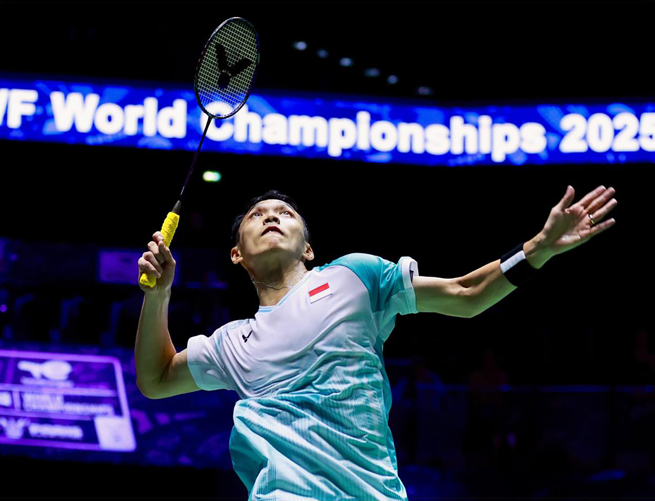 Unggulan kelima Jonatan Christie menang mudah atas wakil Jerman, Mathias Kicklitz 21-15, 21-5.
