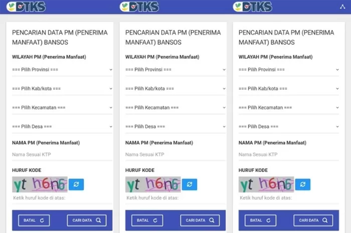Cek bantuan sosial melalui hp