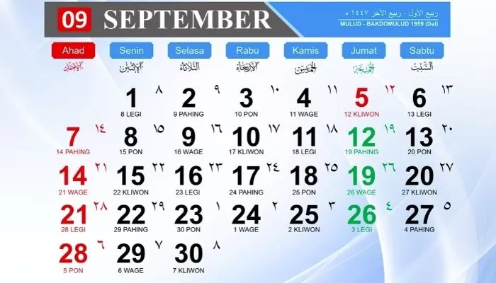 Daftar Hari Nasional September 2025