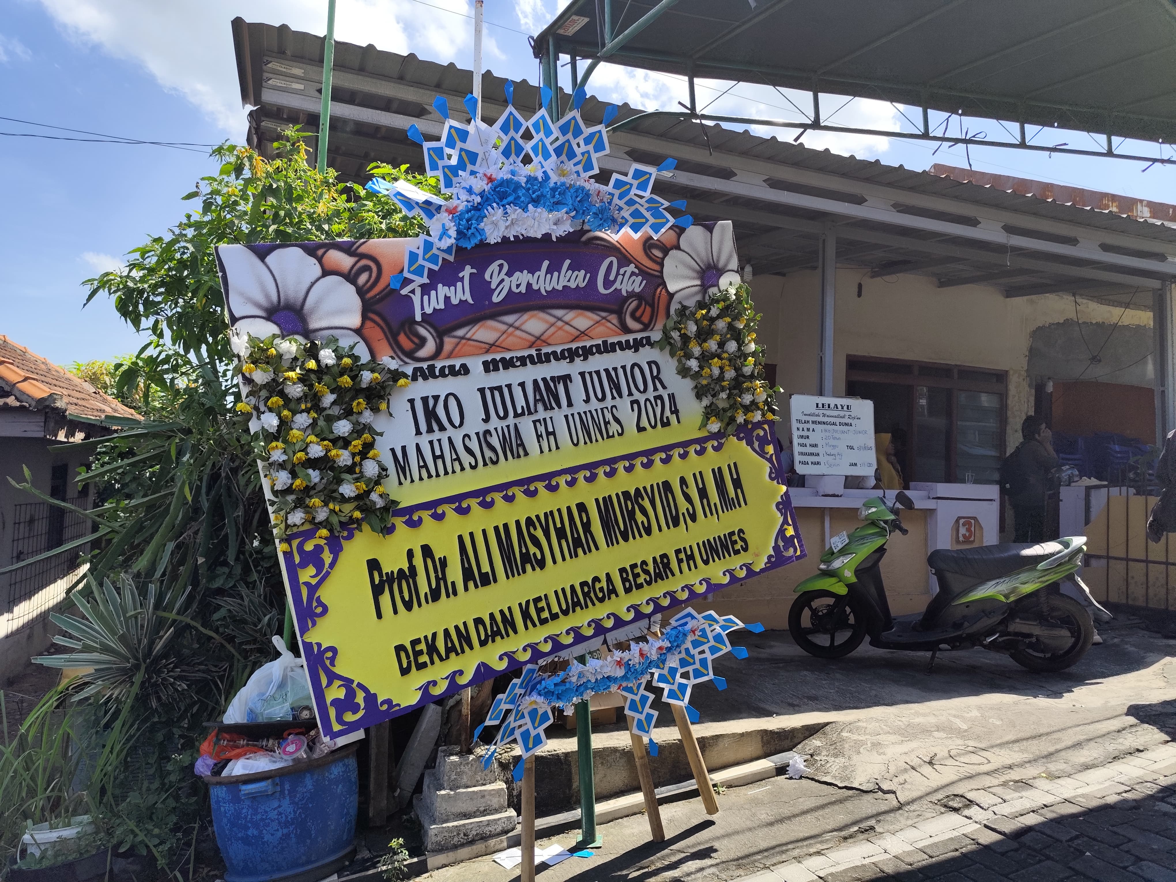 Rumah korban Mahasiswa Unnes Iko Juliant Junior. (M Hariyanto/Jawa Pos Radar Semarang)
