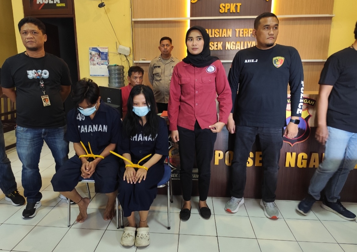 Tampang wajah pasangan kekasih pelaku pemburu janin yang diduga diaborsi