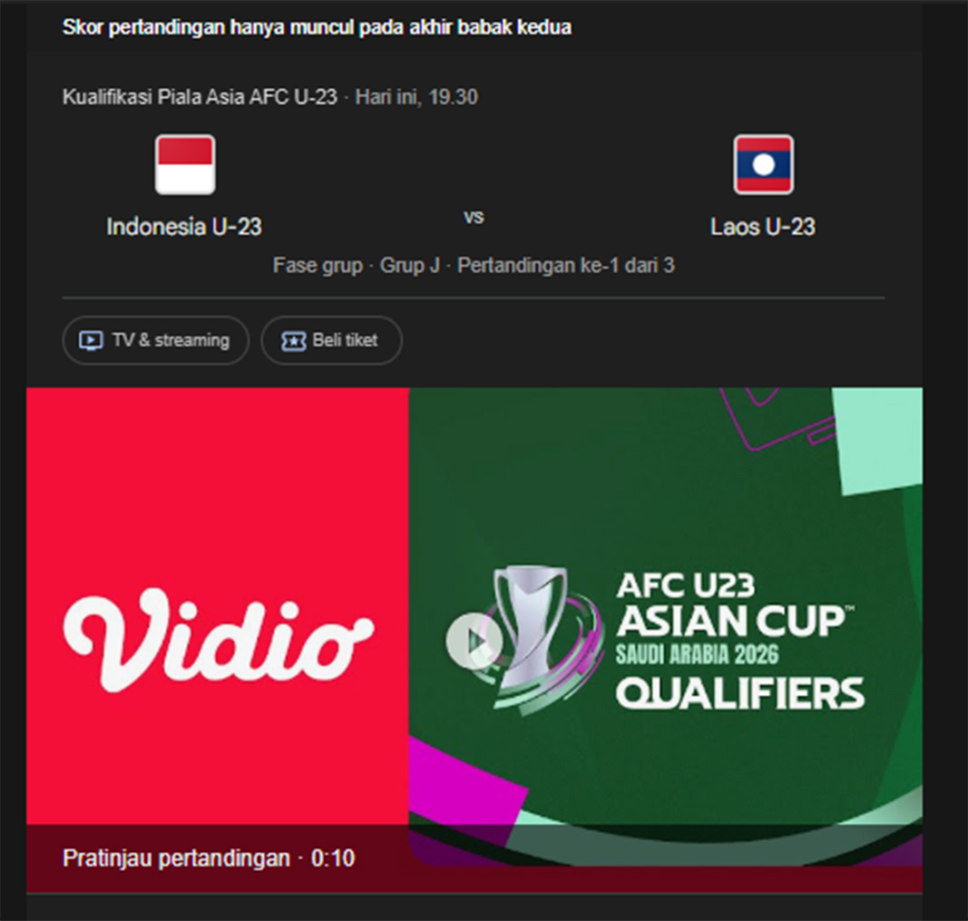 Jadwal Siaran Langsung Timnas Indonesia vs Laos
