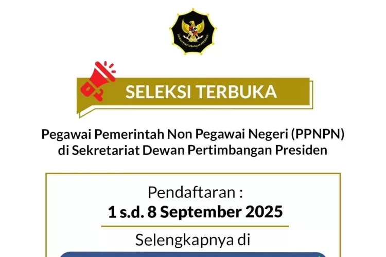 Sekretariat Dewan Pertimbangan Presiden (Wantimpres) resmi membuka seleksi