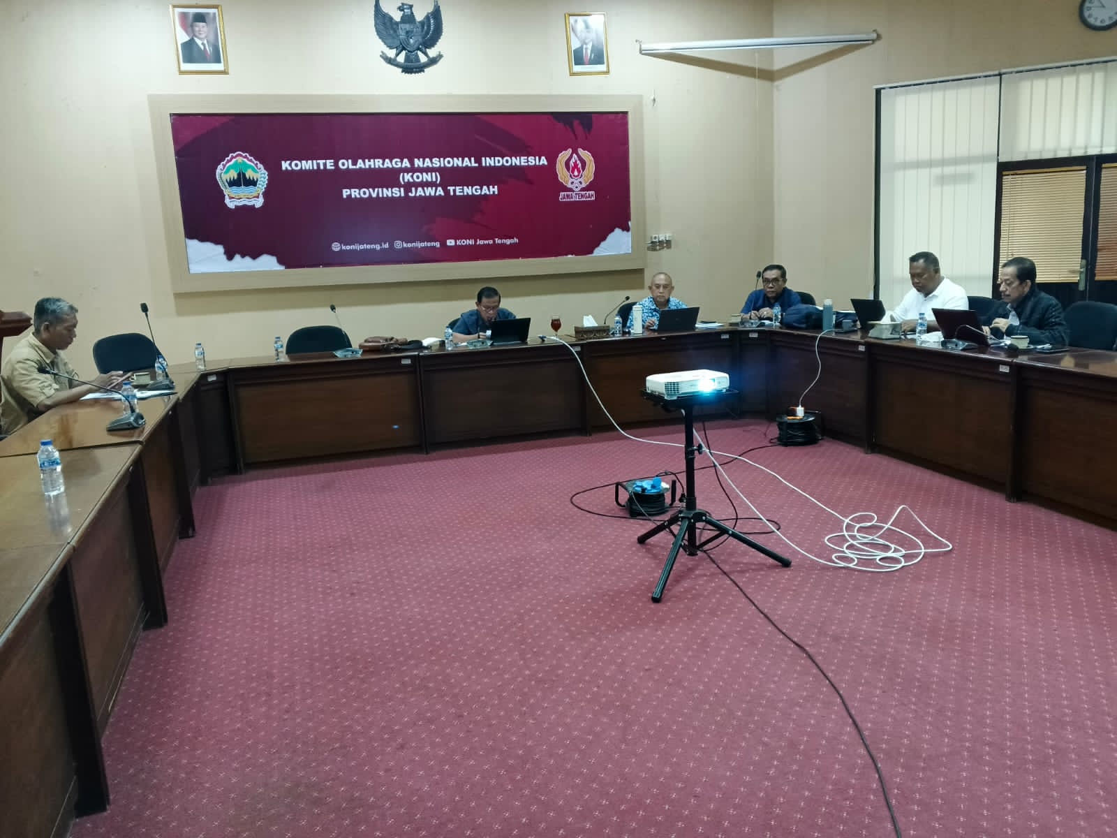 Rapat koordinasi perdana di Kantor KONI Jateng, kompleks Jatidiri, Semarang, Rabu (3/9).