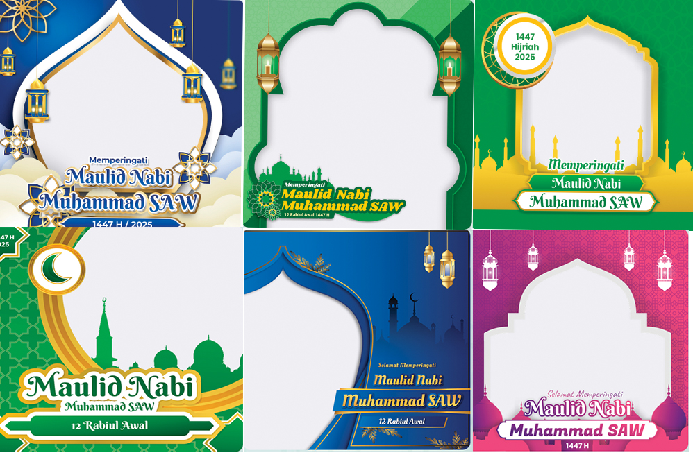 200 Twibbon Maulid Nabi Muhammad SAW 2025 Gratis Tinggal Pakai