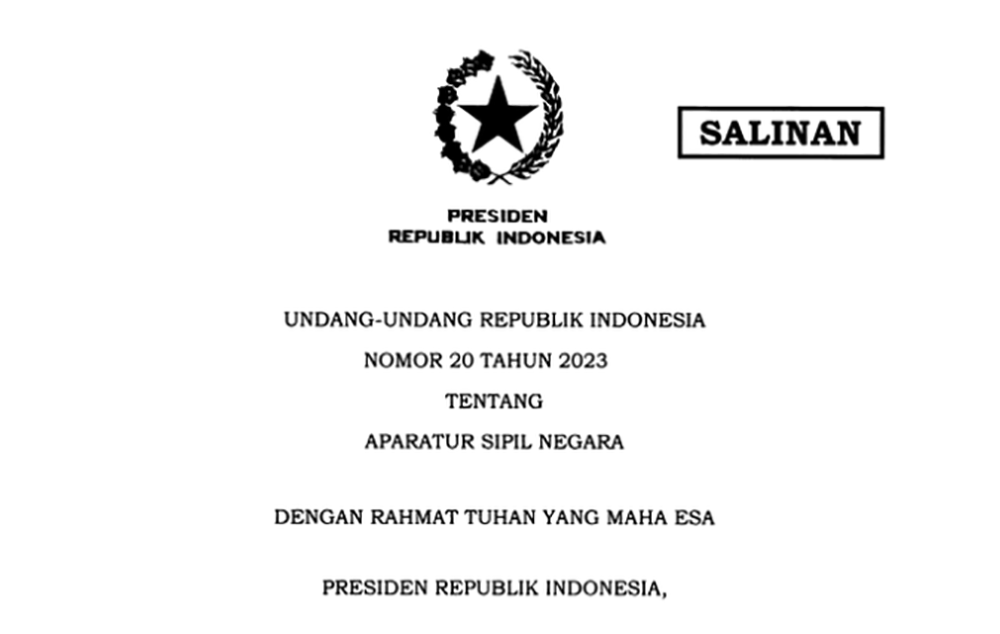 PPPK Paruh Waktu Dapat Pensiun Menurut Undang-Undang Nomor 20 Tahun 2023