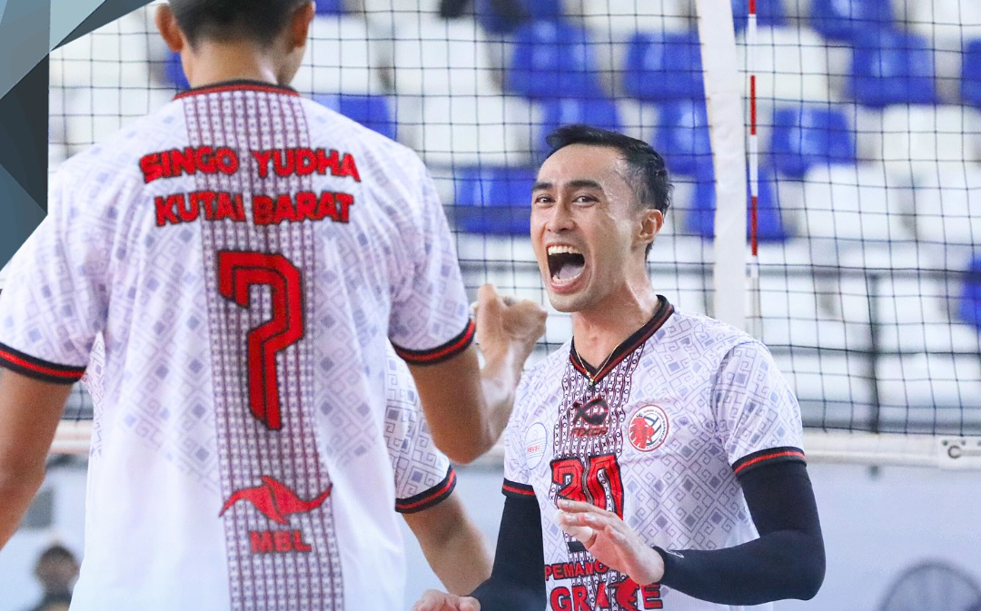 Nizar Zulfikar dan kawan-kawan meraih kemenangan atas Sukun Badak dengan skor ketat 3-2 (26-24, 25-19, 25-27, 23-25, 15-9), Selasa (9/9/2025).