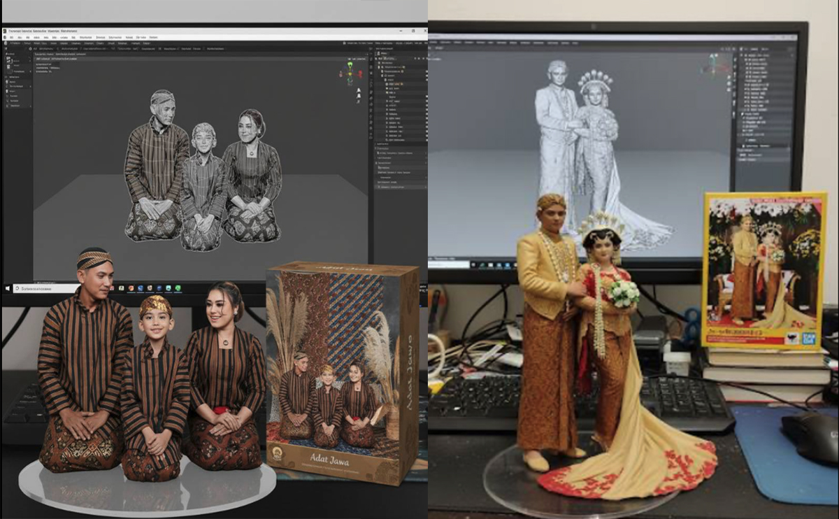 Cara Buat Foto AI Miniatur Bareng Pasangan ala Wedding Kupelan Sarimbitan