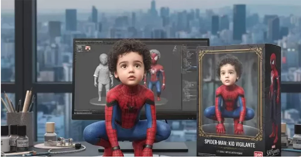 Kumpulan Prompt Gemini Miniatur AI Cara Bikin Jadi Miniatur Action Figure Superhero Spider-Man dan Tokoh Marvel Lainnya