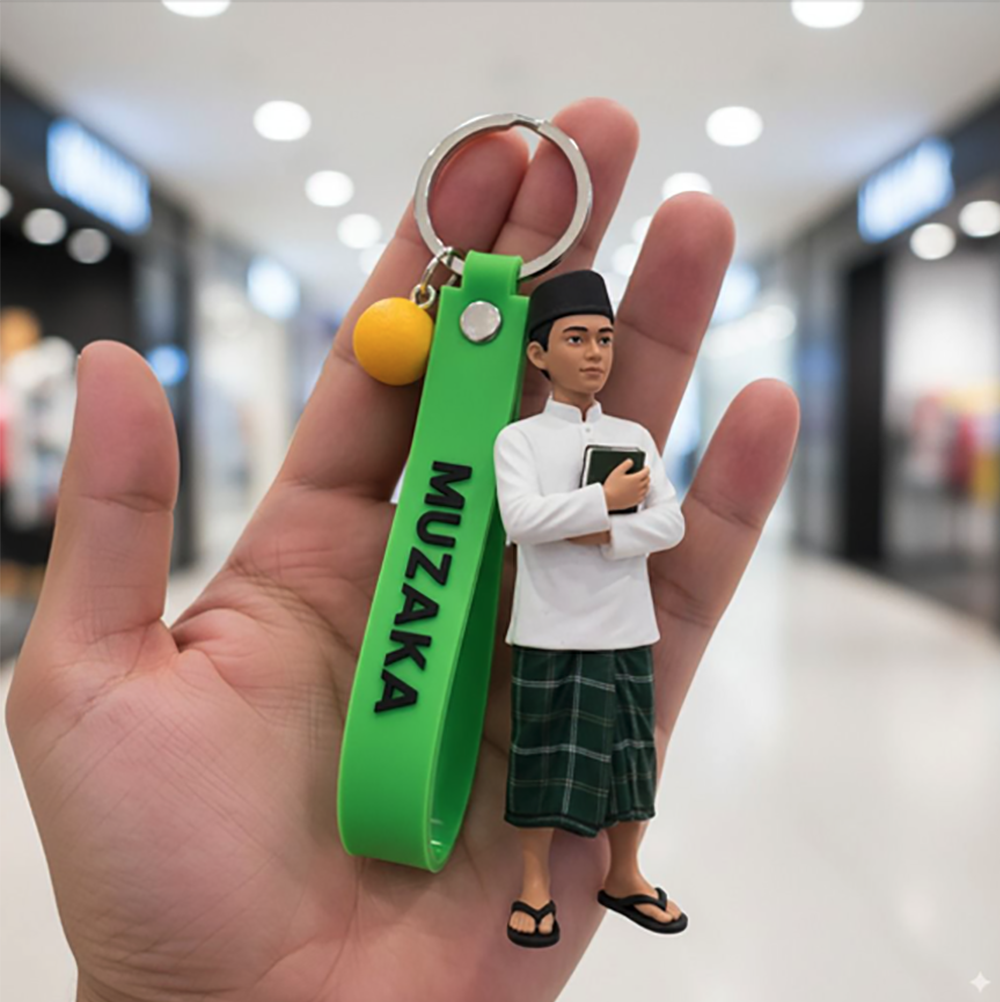 Prompt Gemini Miniatur AI Cara Bikin Jadi Miniatur Action Figure Gantungan Kunci
