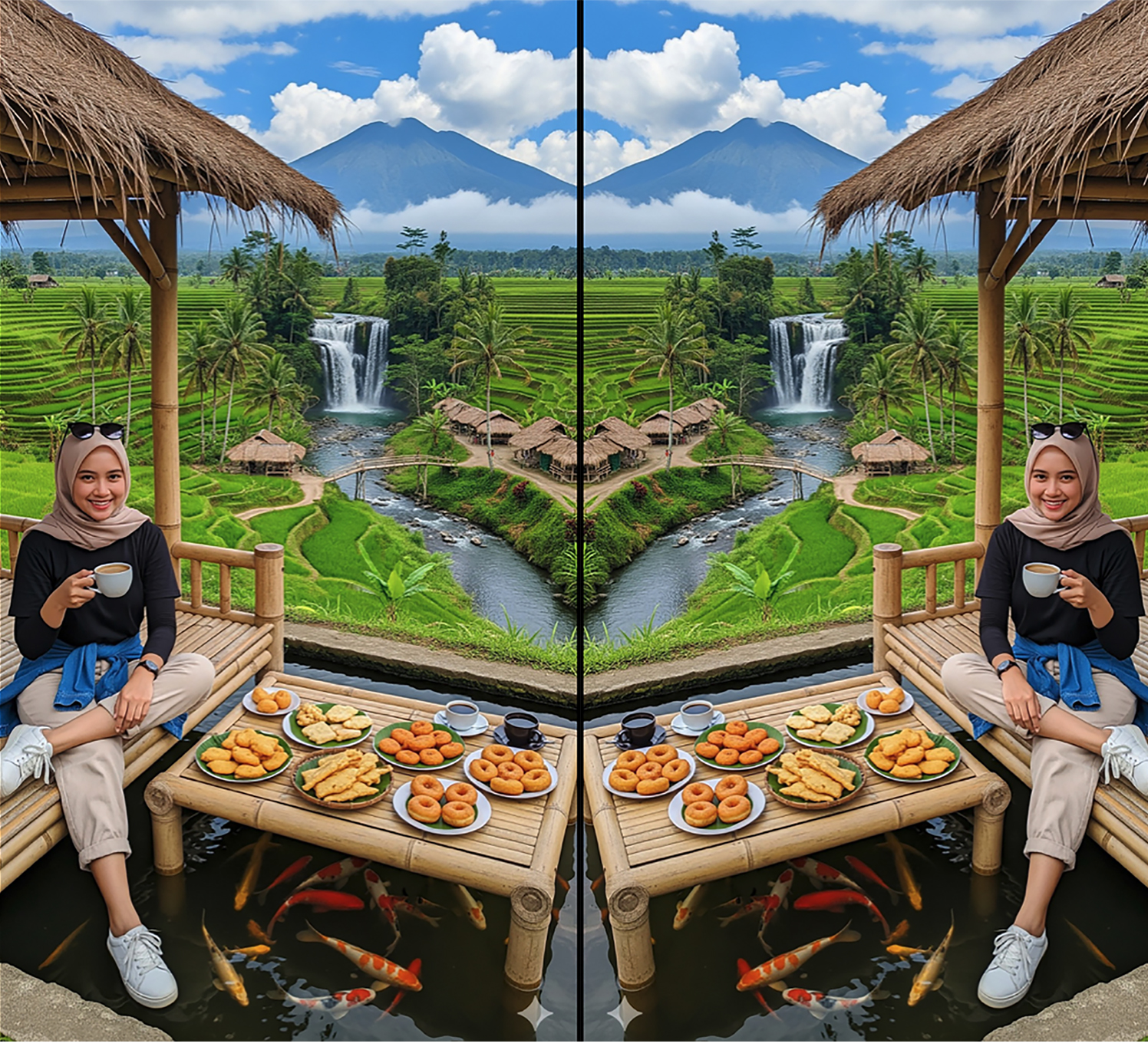 Prompt Gemini Miniatur AI Cara Bikin Jadi Miniatur Action Figure Pemandangan Alam Indah