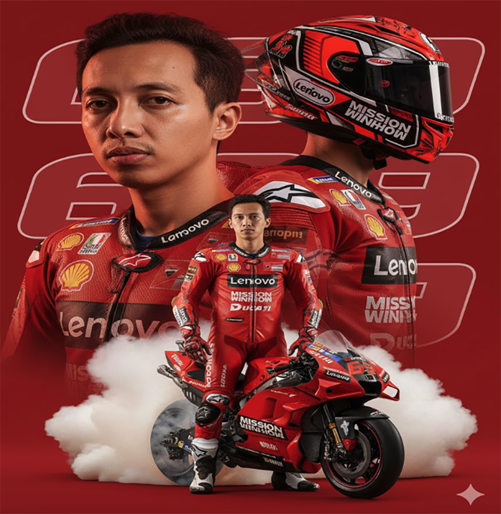 Prompt Gemini Miniatur AI Cara Edit Foto Action Figure Jadi Pembalap Moto GP Sinematik