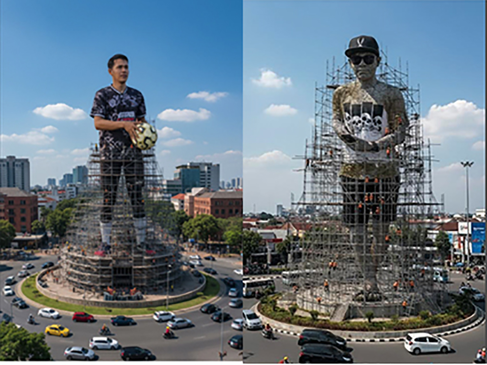 Prompt Gemini Miniatur AI dan Cara Edit Foto Action Figure Jadi Patung Raksasa
