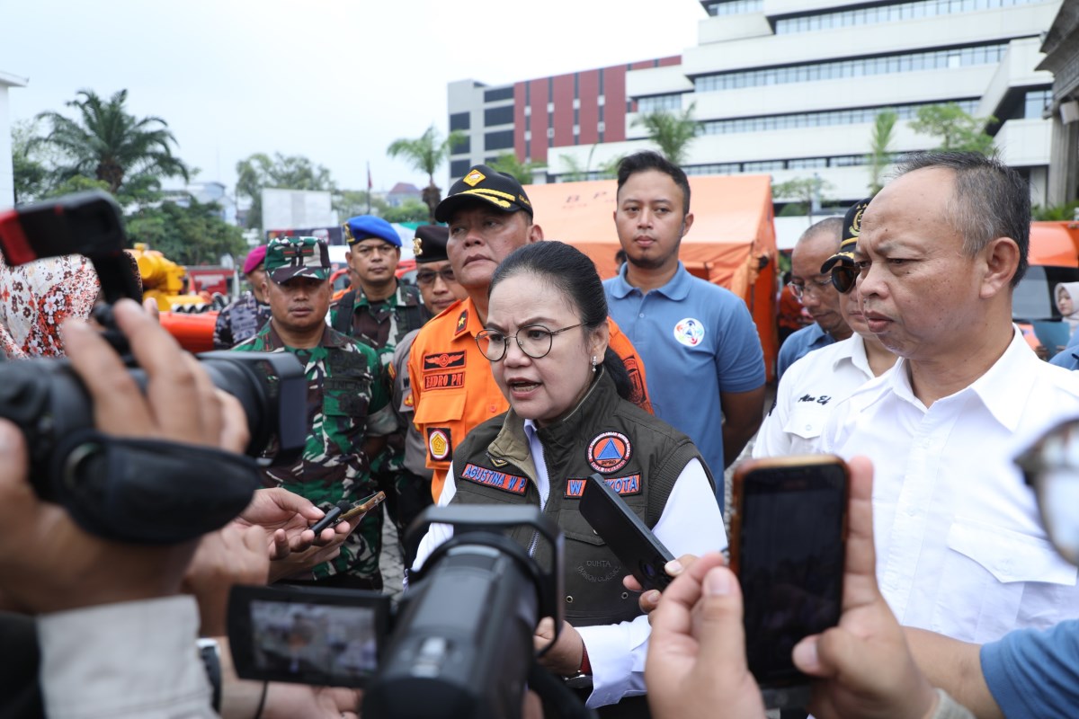Wali Kota Semarang Agustina saat memberikan keteangan kepada awak media selepas acara apel gladi lapang baru-baru ini.