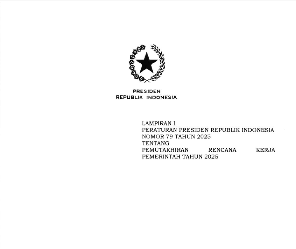 Tujuan Pemutakhiran RKP Melalui Perpres 79 Tahun 2025 Selain Kenaikan Gaji ASN, TNI, Polri dan Pejabat Negara