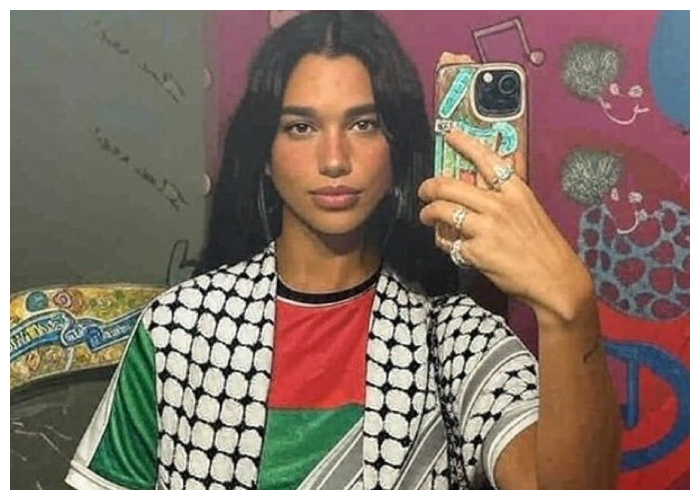 Dua Lipa menunjukkan konsistensi dukungannya terhadap Palestina, sejalan dengan langkahnya menarik lagu dari Spotify di regional Israel.