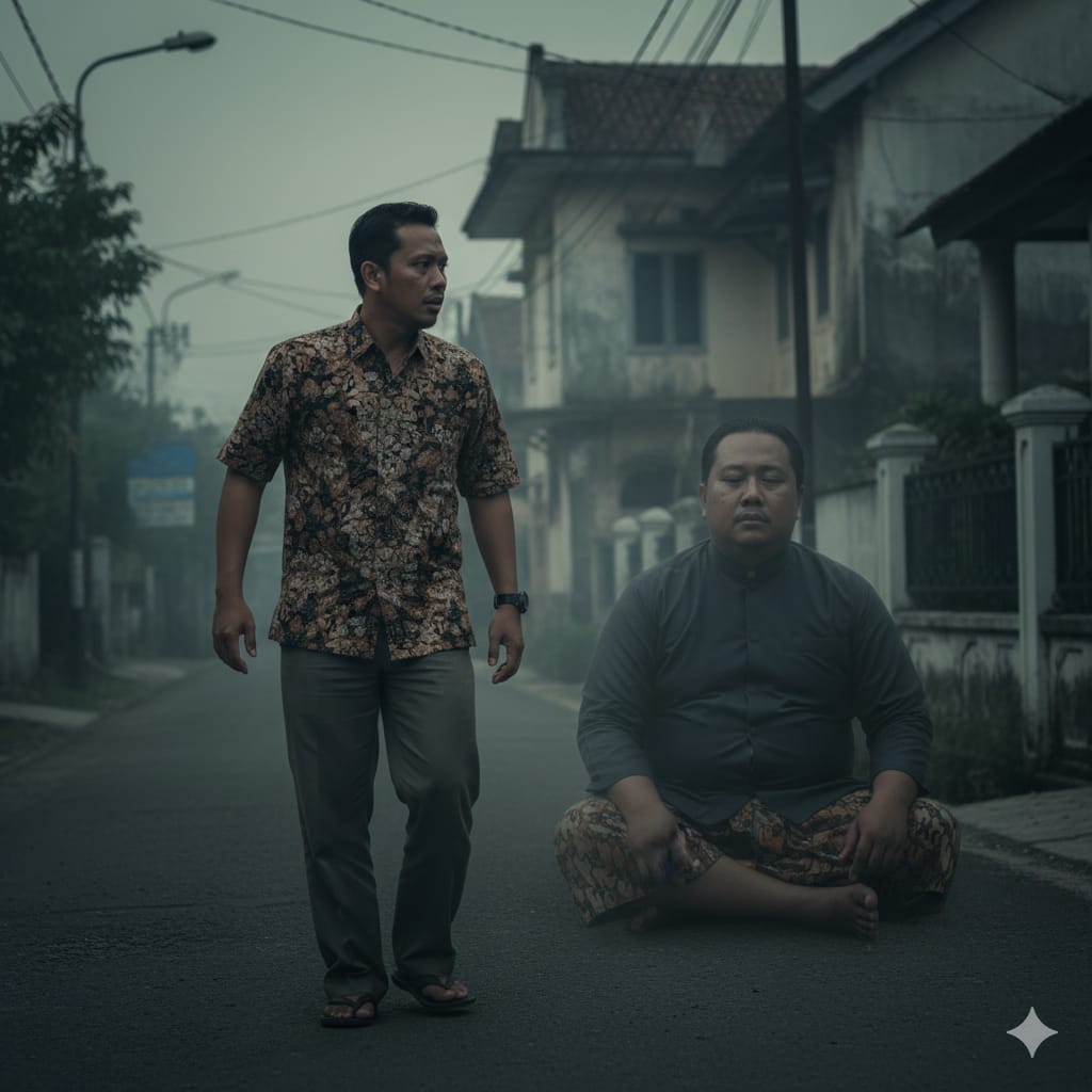 Ilustrasi penampakan arwah (ai/sulistiono)