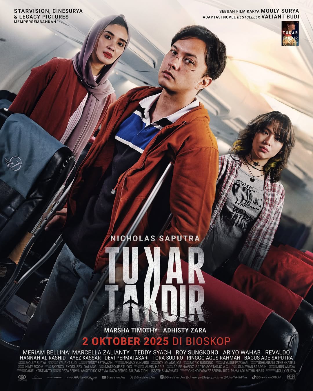 Rilisan poster film Tukar Takdir yang akan tayang 2 Oktober 2025 (sumber foto: Instagram @tukartakdirfilm)