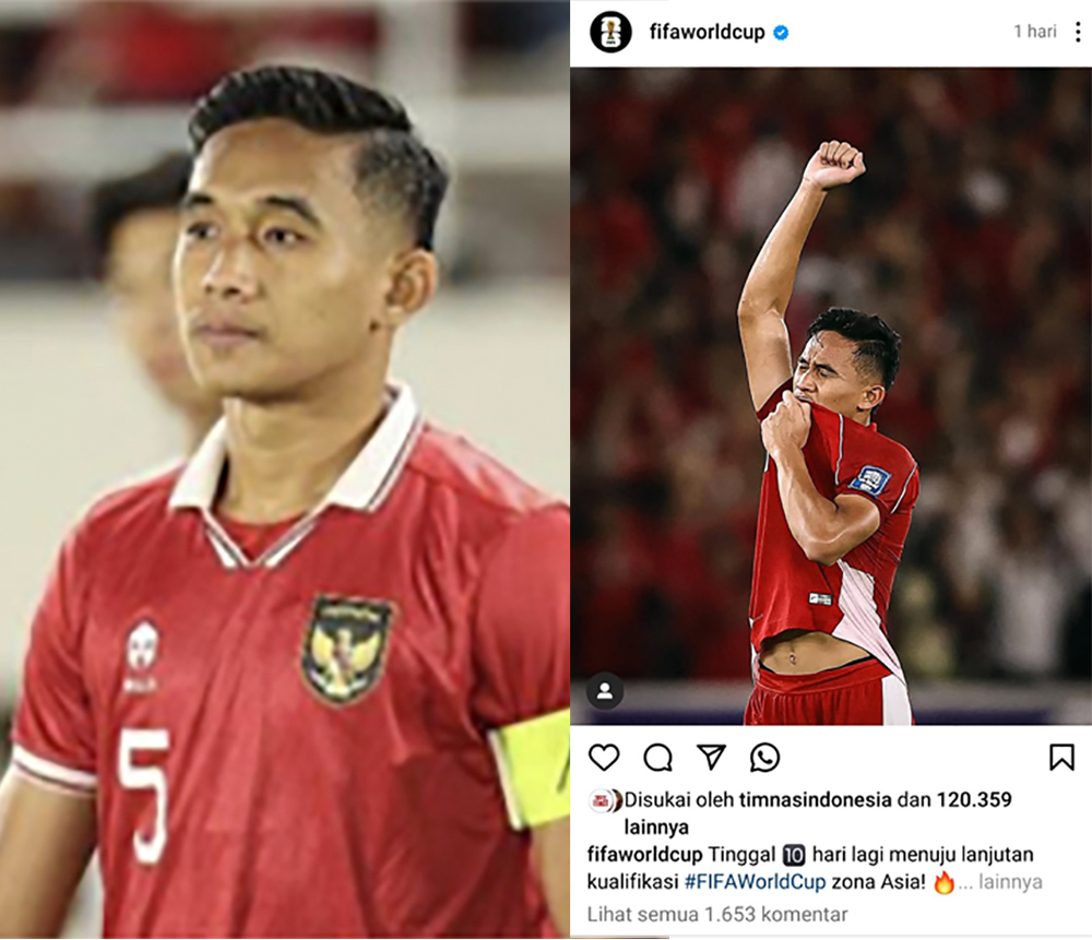Akun Resmi FIFA World Cup Posting Rizky Ridho Kapten Timnas Indonesia Mendekati Kualifikasi Piala Dunia 2026