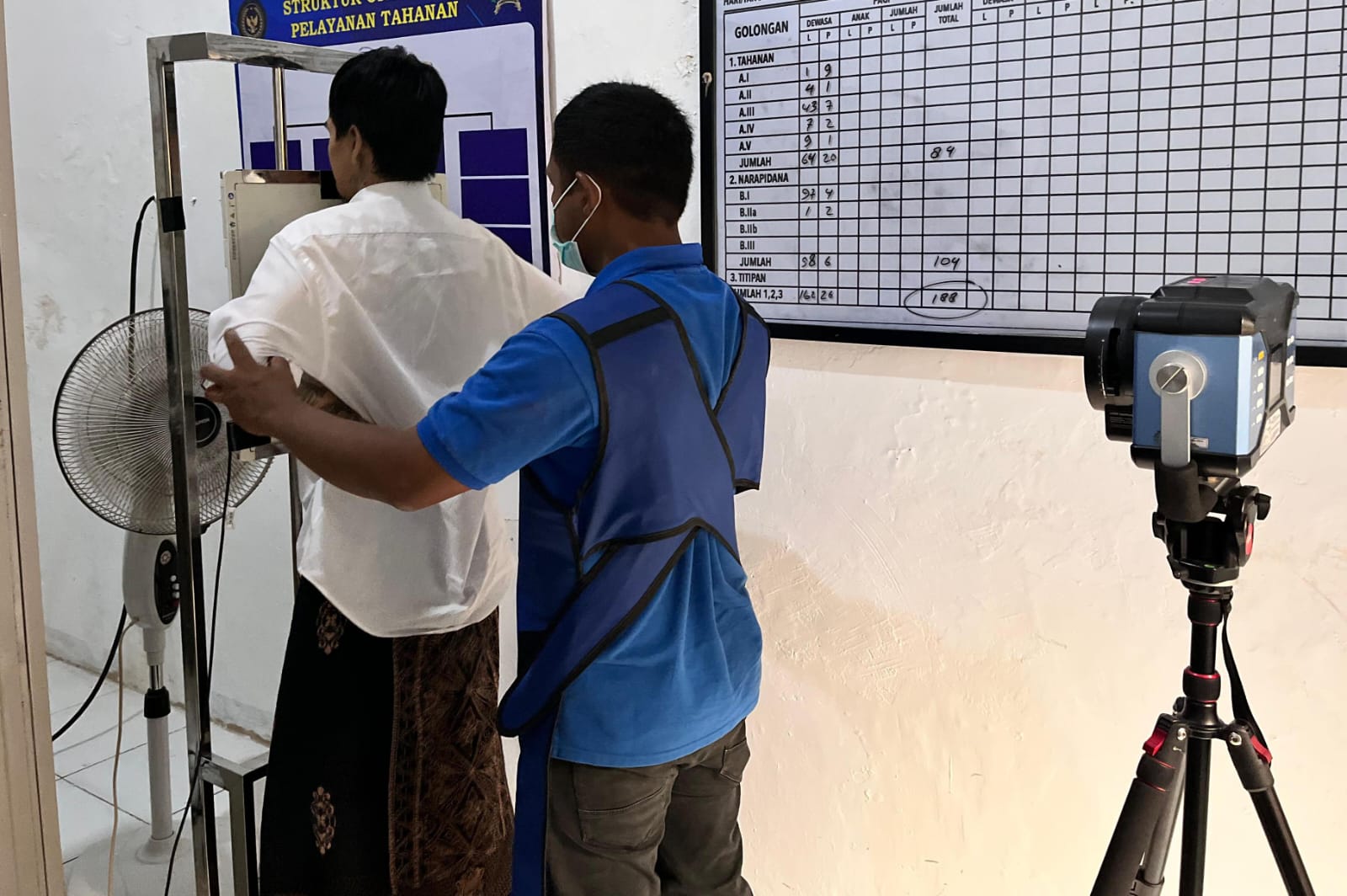 Rutan Salatiga mengadakan skrining Tuberculosis (TBC) terhadap Warga Binaan Pemasyarakatan (WBP) dengan melakukan pemeriksaan rontgen dada X-Ray.