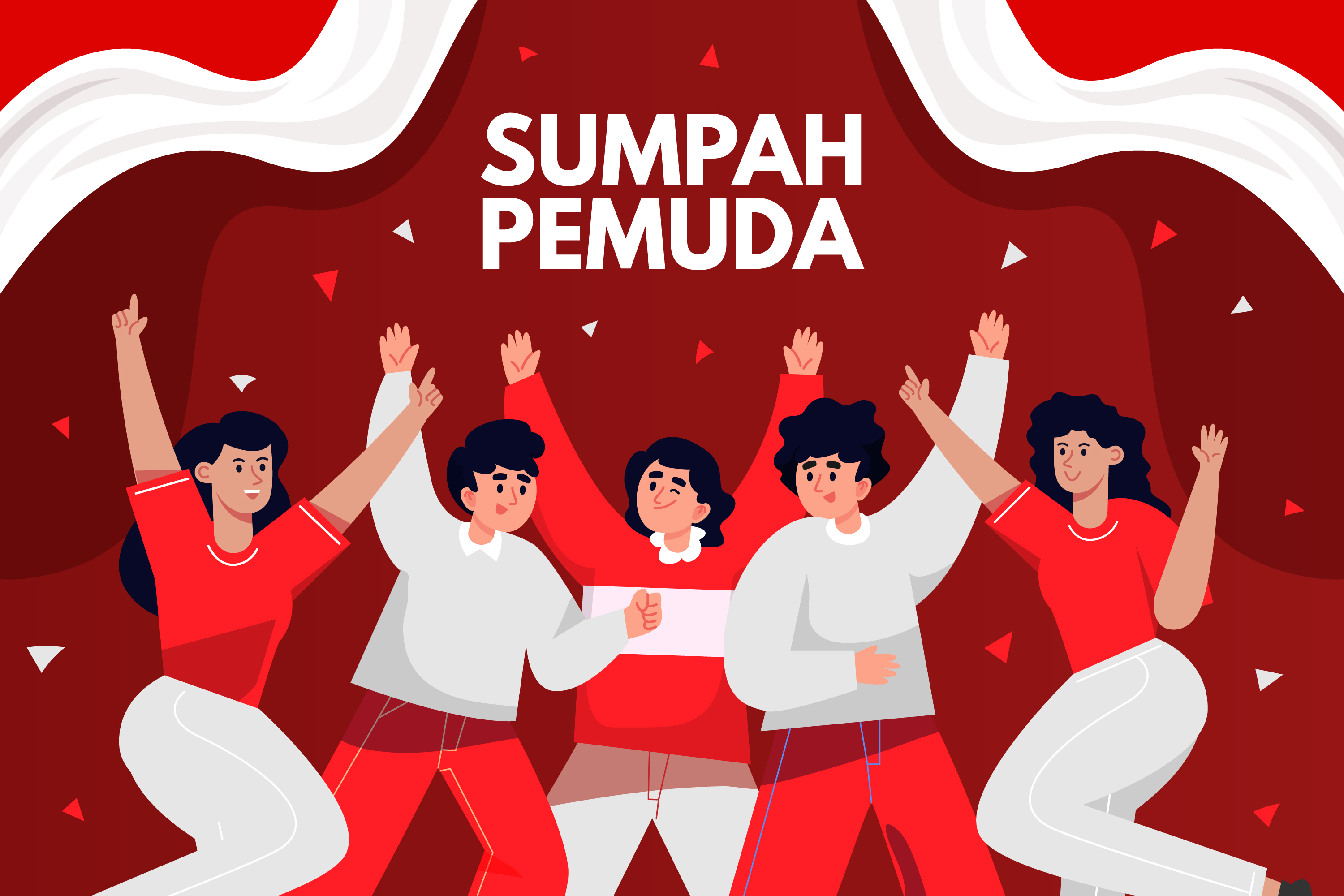 Memperingati Hari Sumpah Pemuda, kesatuan dan persatuan adalah kunci menuju emerdekaan Indonesia (Sumber: freepik.com)