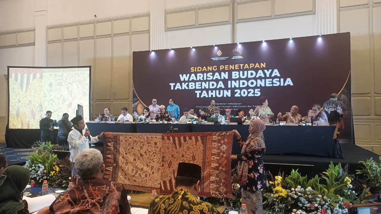 PENETAPAN: Suasana sidang penetapan Warisan Budaya Takbenda Indonesia Tahun 2025 di hadapan kementerian, Selasa 7 Oktober 2025 di Jakarta.