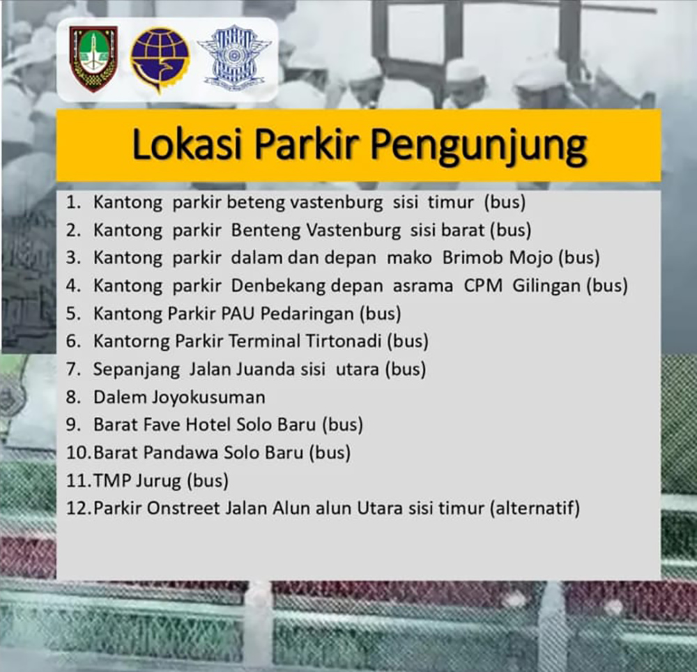 Lokasi Kantong Parkir Haul Solo