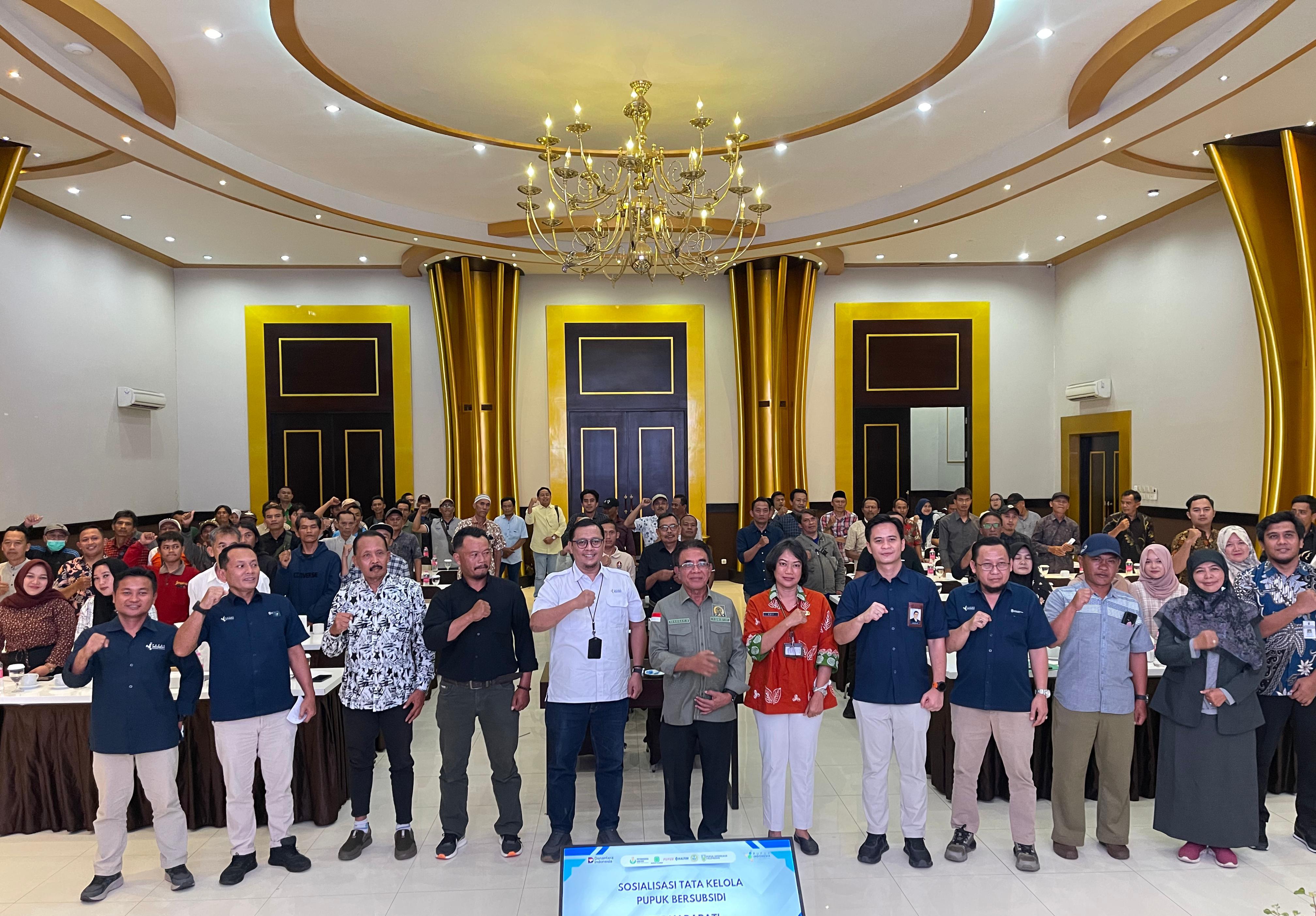 Bimtek tata kelola kebijakan pupuk bersubsidi yang diadakan PT Pupuk Indonesia di Hotel Aliyana Temanggung, Selasa (14/10/2025).