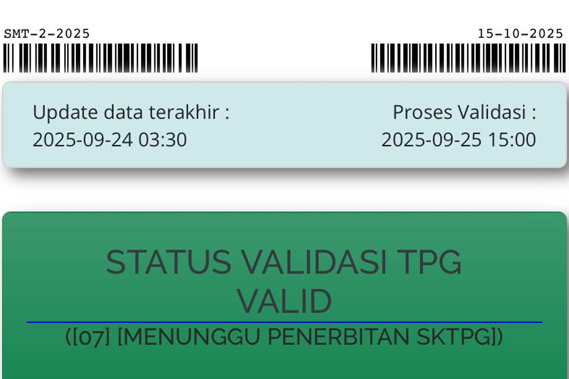 Info GTK pencairan tunjangan guru TW 3