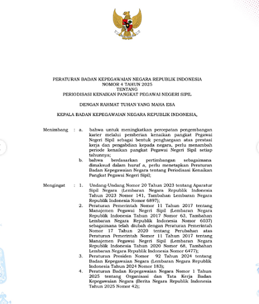 Gaji ASN Jadi Naik? Berikut Sistem Kenaikan Pangkat PNS dan Susunan Pangkat PNS